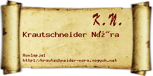 Krautschneider Nóra névjegykártya